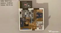 Apartament 2 camere decomandat 54 mp | Bloc nou | Mobilat...
