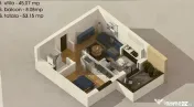 Apartament 2 camere decomandat 54 mp | Bloc nou | Mobilat... 