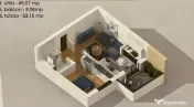 Apartament 2 camere decomandat 54 mp | Bloc nou | Mobilat... 