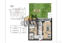2 Camere | Curte 49 mp | 53,55 mp Utili | Pallady