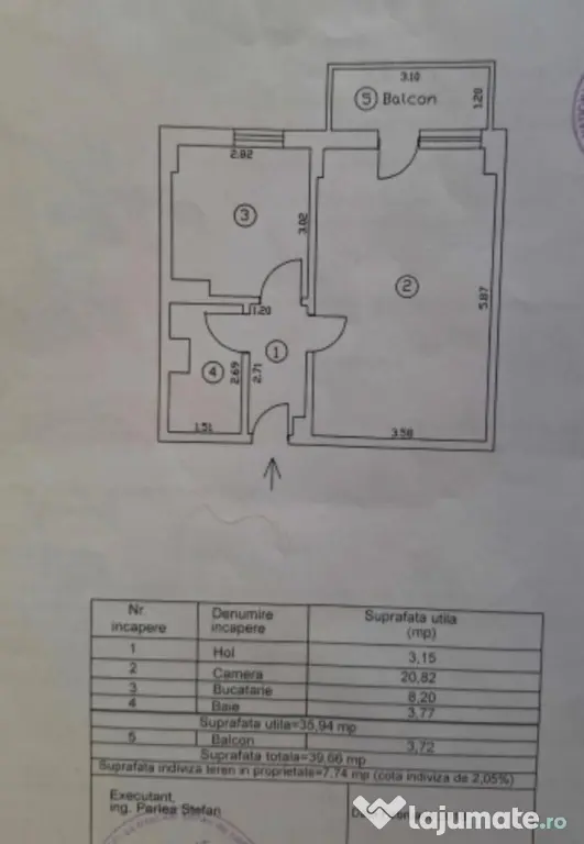 Apartament 1 camere, bld. Independentei, etaj 3.