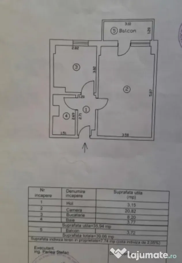 Apartament 1 camere, bld. Independentei, etaj 3.