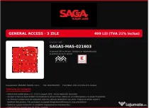 Vand 2 sau 3 bilete la Saga Festival - acces general 3 zile