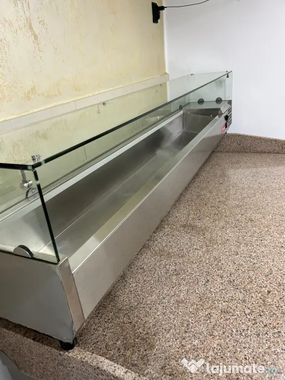 Vand masa pizza inox,blat granit + Vitrina frigorifica. Stare impecabila