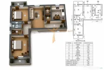 Apartament de vânzare, zona PODU ROȘ, 3 camere, semidec...