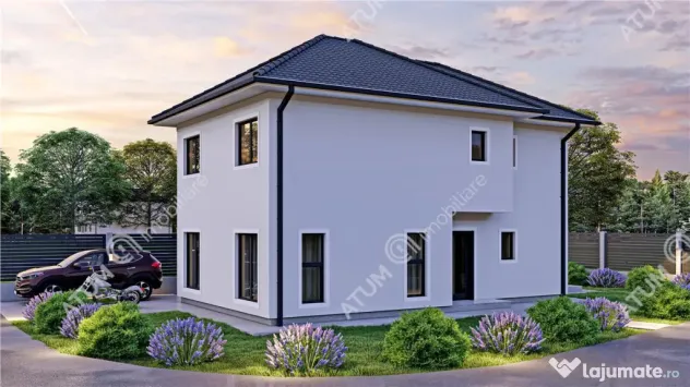 Casa individuala la cheie 4 camere decomandate si 340 mp ter