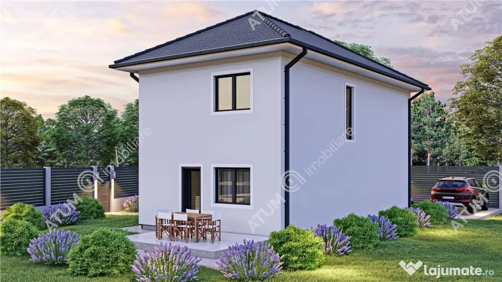 Casa individuala la cheie 4 camere decomandate si 340 mp ter