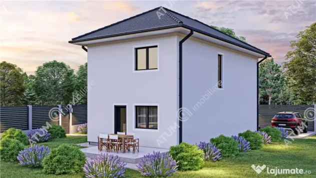 Casa individuala la cheie 4 camere decomandate si 340 mp ter