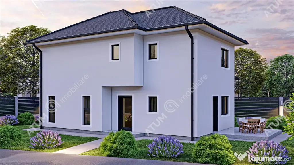 Casa individuala la cheie 4 camere decomandate si 340 mp ter