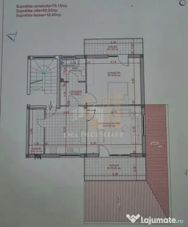 Apartament 3 camere Uranus Sanpetru Brasov