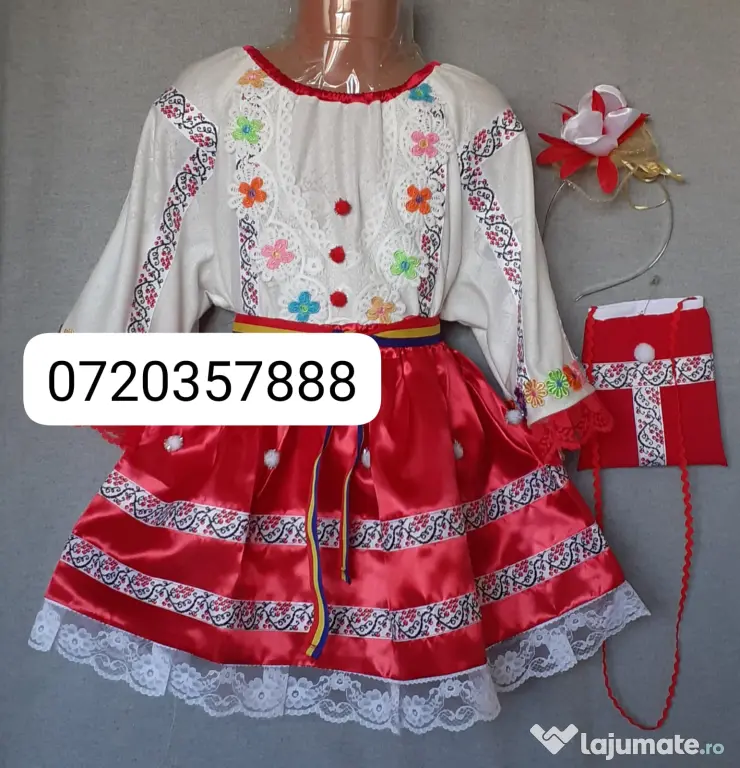 Costum popular pentru copii 4-5-6-7 ani ,235 lei