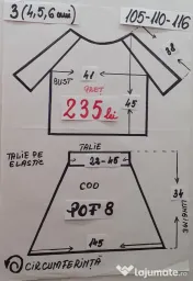 Costum popular pentru copii 4-5-6-7 ani ,235 lei 
