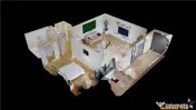 3D! Resedinta Protocol Cabinet Birou, mobilata,accesorizata, 