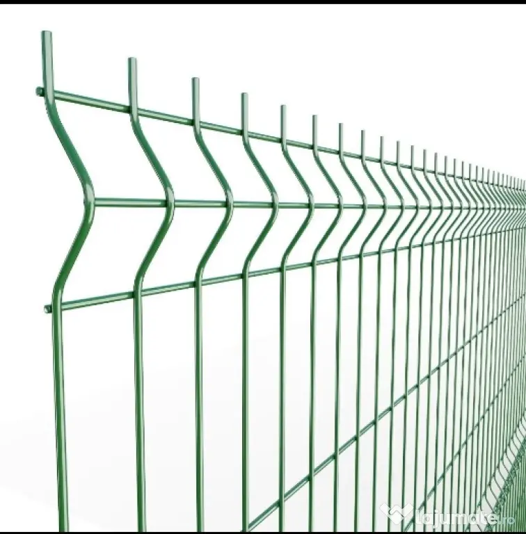 Vând panouri gard bordurate zincate și plastifiate – verde RAL 6005 – 4,2 mm