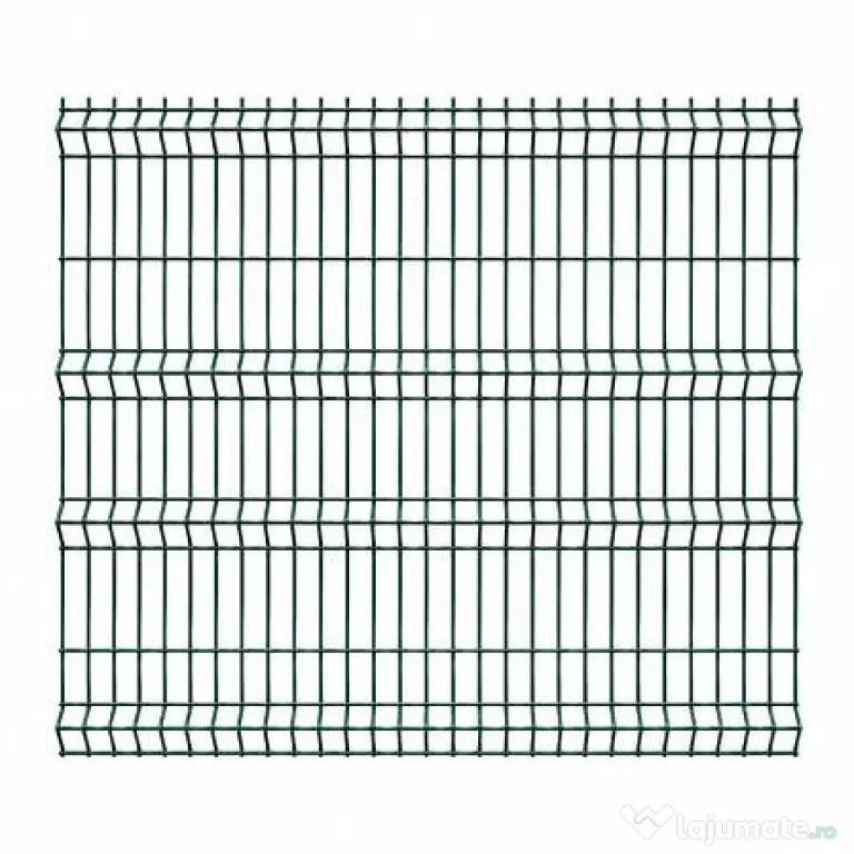 Vând panouri gard bordurate zincate și plastifiate – verde RAL 6005 – 4,2 mm