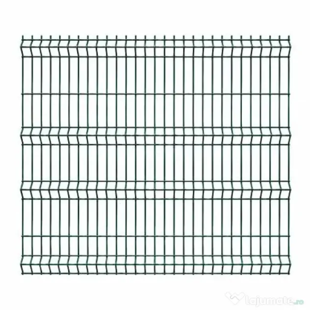 Vând panouri gard bordurate zincate și plastifiate – verde RAL 6005 – 4,2 mm