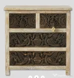 Comoda cu Sertare din Lemn Sculptat