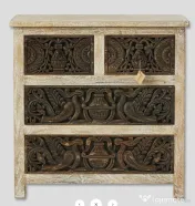 Comoda cu Sertare din Lemn Sculptat