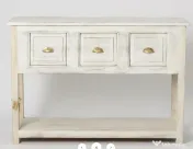 Consola Alba din Lemn de Mango 