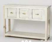 Consola Alba din Lemn de Mango 