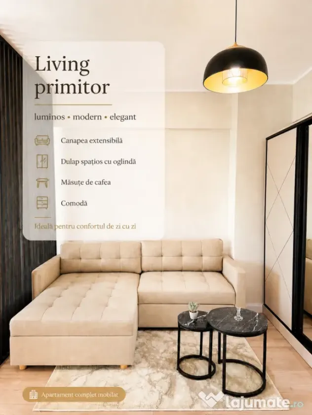 Apartament 1 cameră, 47 mp – Royal Town Iași | Bloc nou 2026 | Primul chiriaș