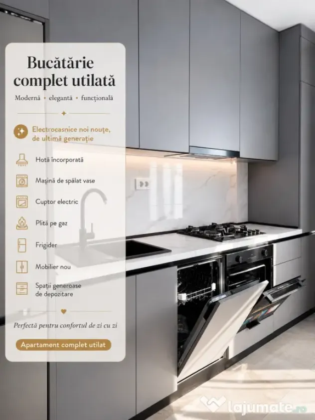 Apartament 1 cameră, 47 mp – Royal Town Iași | Bloc nou 2026 | Primul chiriaș