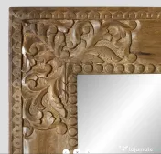 Oglinda Decorativa din Lemn de Tec Sculptat Manual 