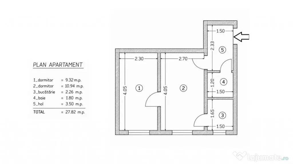 APARTAMENT 2 CAMERE, ETAJ 3 - Ramnicu Valcea (Valcea)