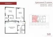 Militari-Margelelor-3 camere, 80 mp, 2 bai, 2 balcoane, c...