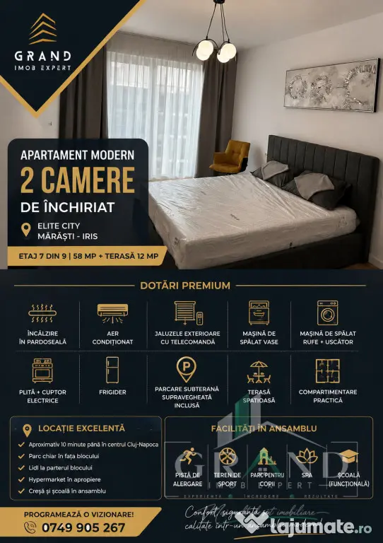 Apartament 2 Camere | 58 MP | Terasa 12 MP | Parcare Subtera - Cluj-Napoca (Cluj)