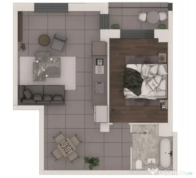 Apartament 2 camere, 55,81mp, ansamblu NZEB, zona Terra - Floresti (Cluj)