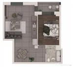 Apartament 2 camere, 55,34mp ansamblu NZEB, Terra
