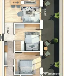Apartament 3 camere, 55mp,. terasa 26,9mp, Sannicoara