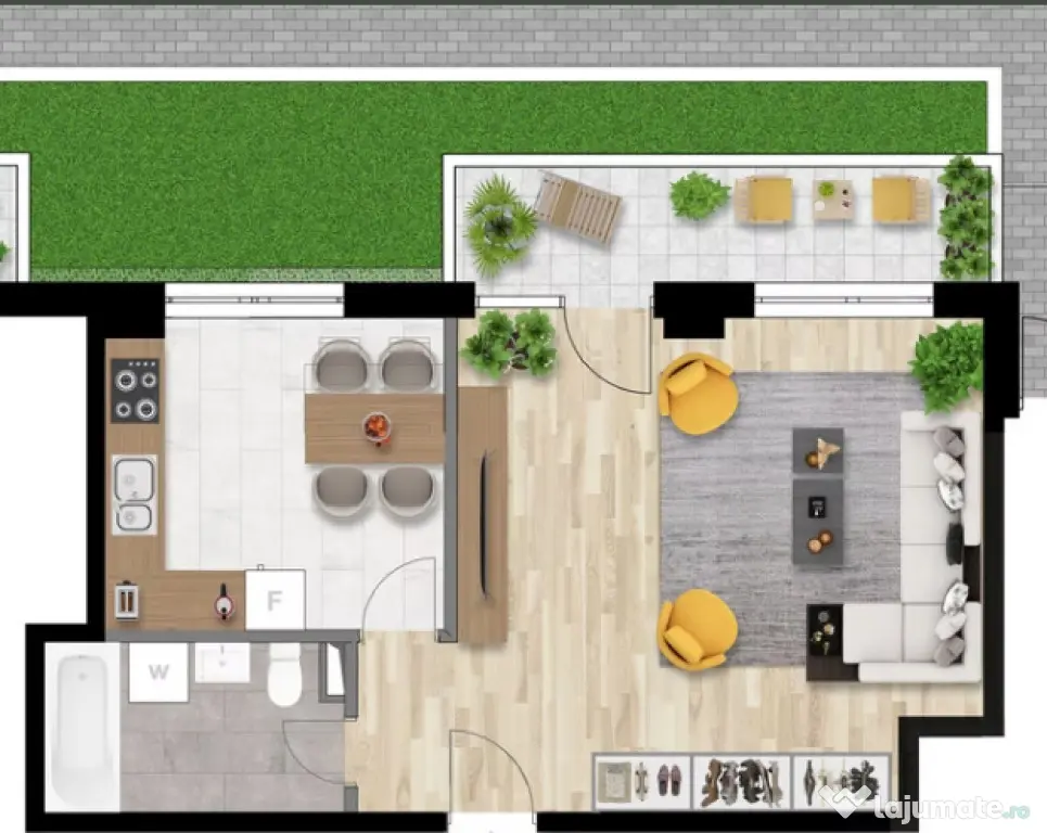 Apartament 1 CAM, SU 43.32MP, 1 balcon , zona INTRE LACURI - Cluj-Napoca (Cluj)