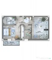 Apartament cu una, două sau trei camere, Lunca Cetățuii, 