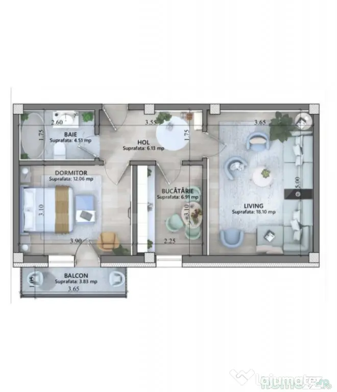 Apartament cu una, două sau trei camere, Lunca Cetățuii, - Iasi (Iasi)