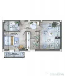 Apartament cu una, două sau trei camere, Lunca Cetățuii,