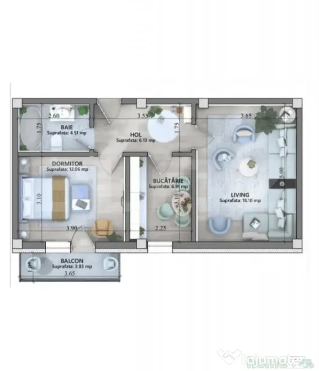 Apartament cu una, două sau trei camere, Lunca Cetățuii, - Iasi (Iasi)