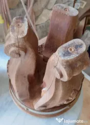 Taburet sau scaun tip butoias cu picioare sculptate "labe de leu" 40 cm. 