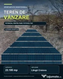 ???? TEREN DE VÂNZARE – 23.100 mp, PRETABIL PARC FOTOVOLT
