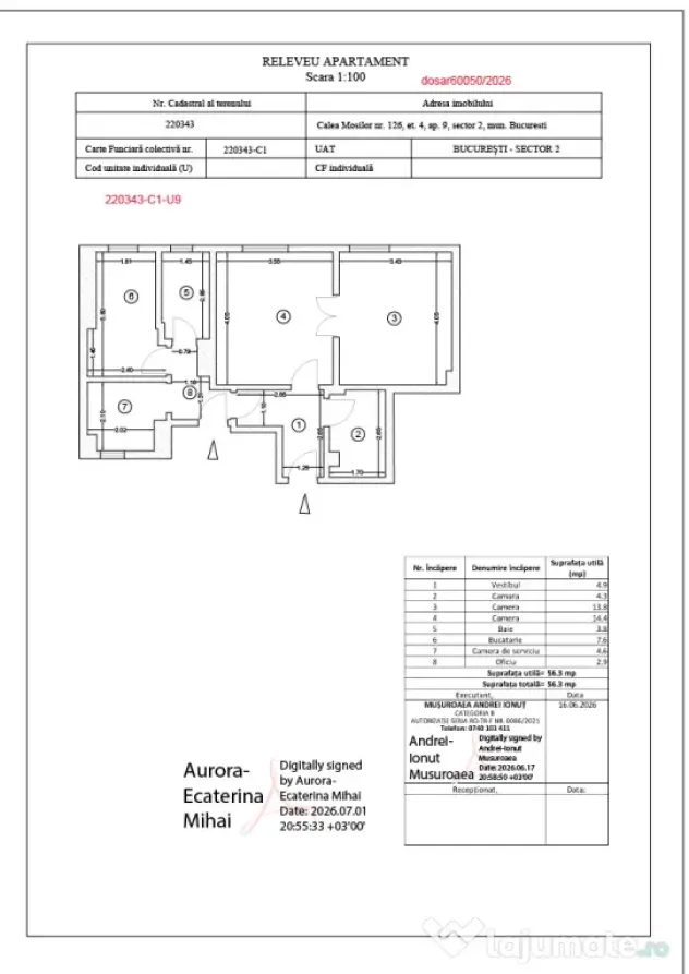 Apartament 3 camere ultra ultracentral, semidecomandat, Mosilor 126