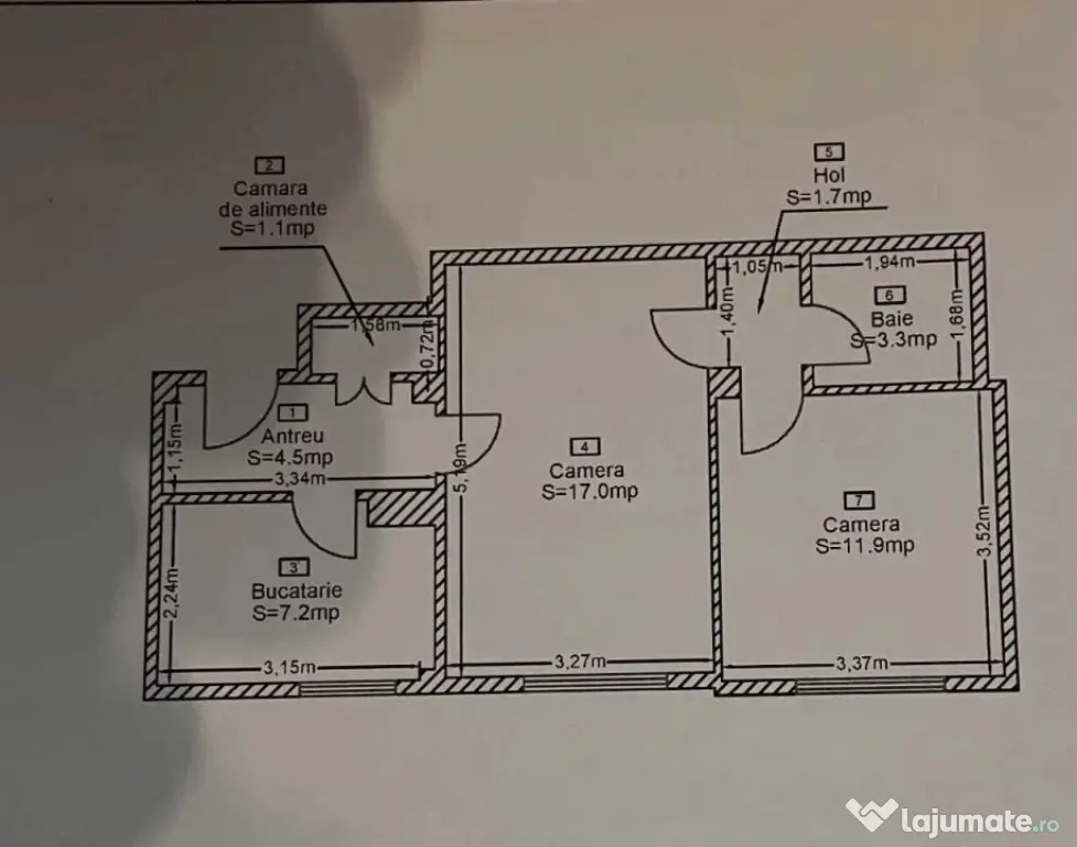 Vând apartament 2 camere , langa Facultatea de Litere - Cluj-Napoca (Cluj)