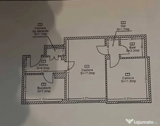 Vând apartament 2 camere , langa Facultatea de Litere - Cluj-Napoca (Cluj)