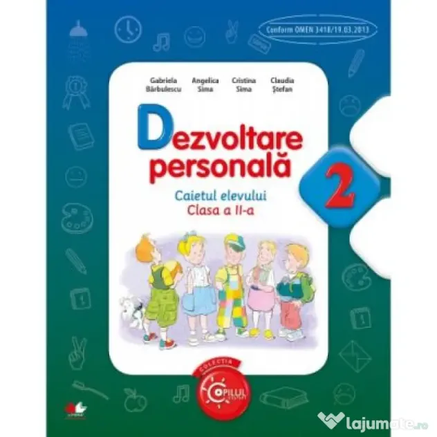 Dezvoltare personala, caietul elevului pentru clasa a 2-a - Angelica Sima