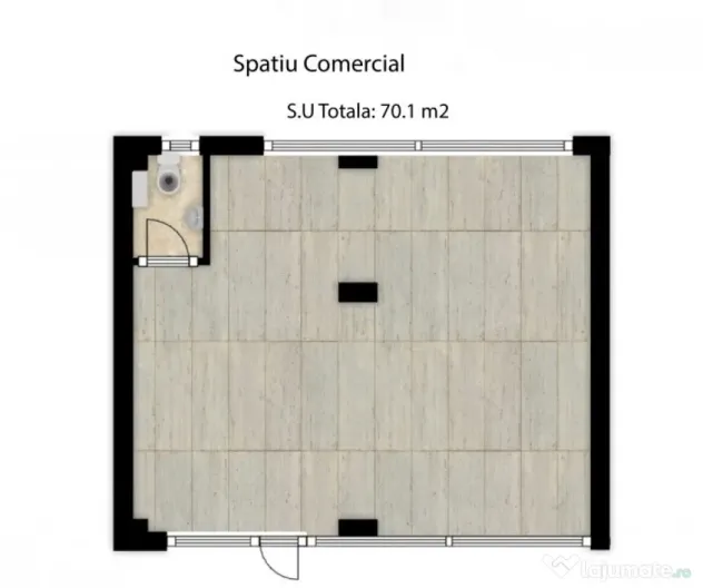 Spatiu comercial 1 camera open-space, 70 mp, Zona Eroilor - Floresti (Cluj)