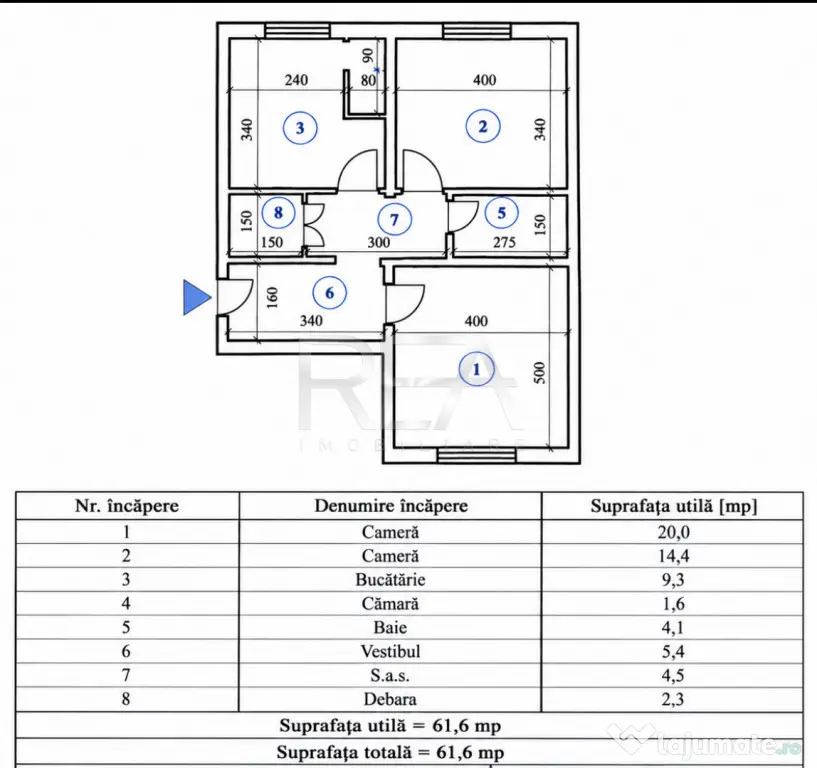 2 Camere-Decomandat-62MP-Doua bai-Centrala Proprie- Margeanu - Bucuresti (Bucuresti-Ilfov)