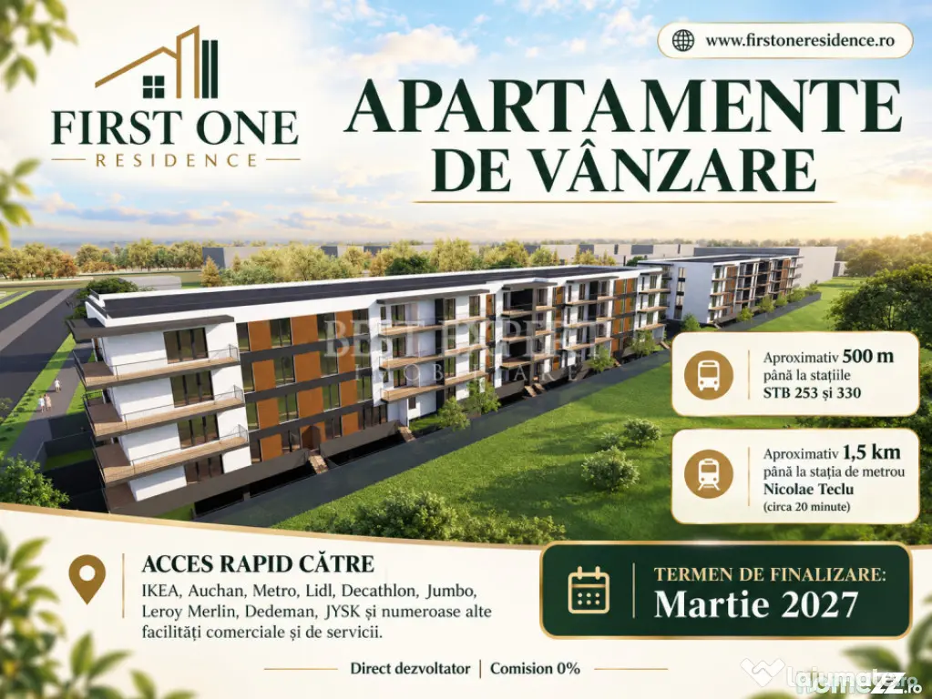 2 Camere cu Grădină Proprie | Bloc Boutique | Comision 0% - Bucuresti (Bucuresti-Ilfov)