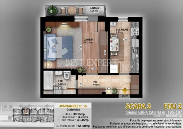 Garsoniera Direct Dezvoltator -Ideal Investitie - Bucuresti (Bucuresti-Ilfov)
