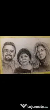 Desenez în creion tus negru sau pictura pe pânză comanda