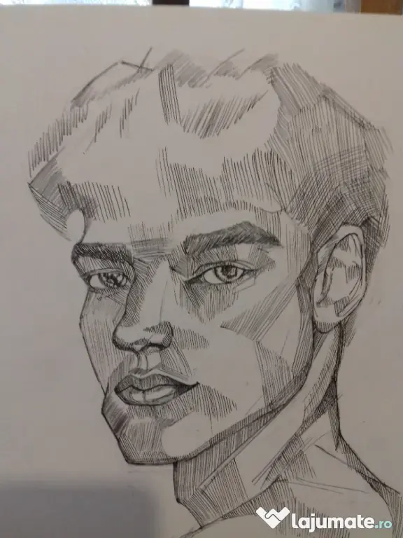 Desenez în creion tus negru sau pictura pe pânză comanda